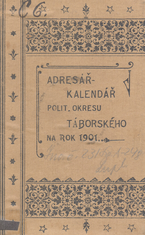 Adresář - Kalendář politického okresu Táborského na rok 1901
