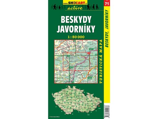 Beskydy, Javorníkyturistická mapa