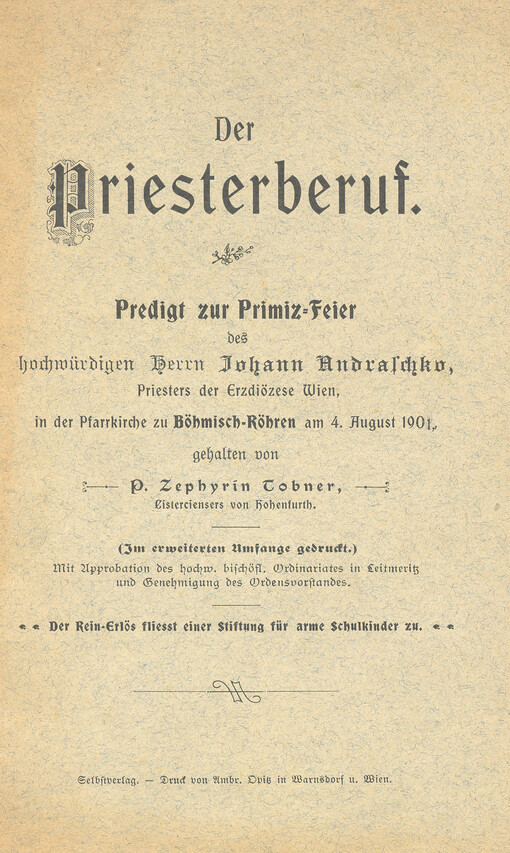 Der Priesterberuf