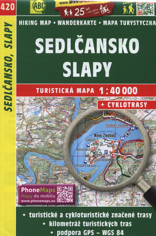 Sedlčansko, Slapyturistická mapa 1:40 000