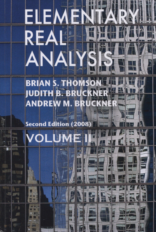 Elementary real analysis. Volume two