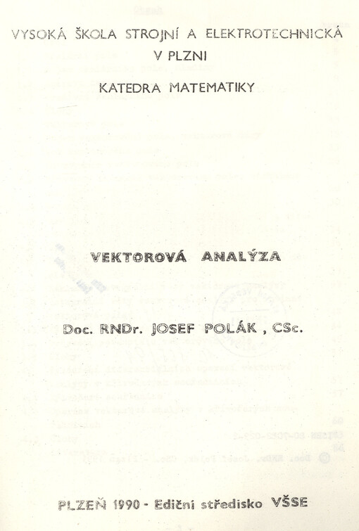 Vektorová analýza