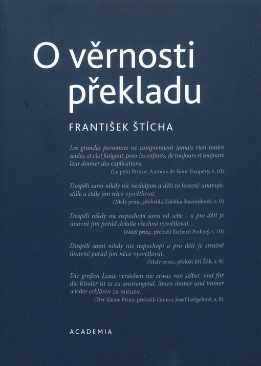 O věrnosti překladu