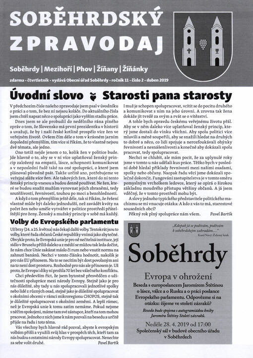 Soběhrdský zpravodaj : Soběhrdy, Mezihoří, Phov, Žíňany, Žíňánky
