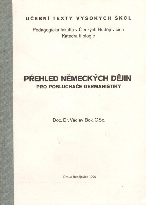 Přehled německých dějin pro posluchače germanistiky
