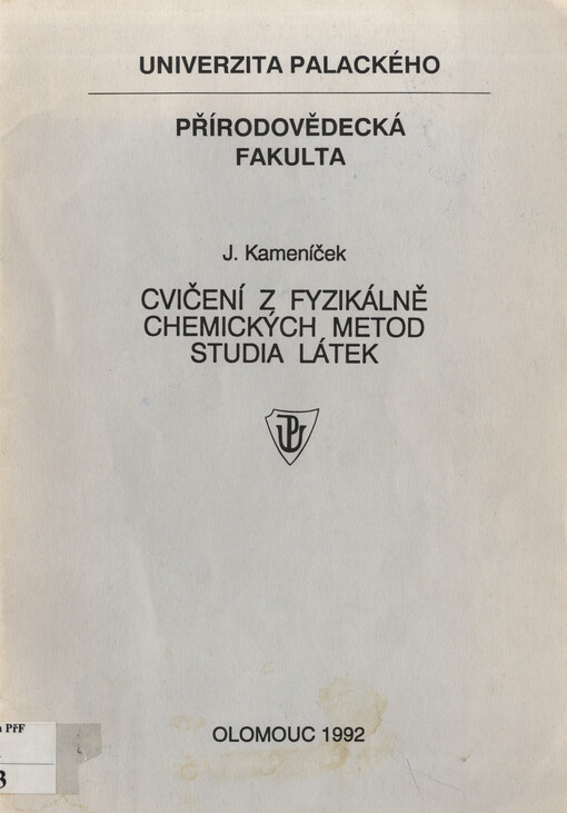 Cvičení z fyzikálně chemických metod studia látek