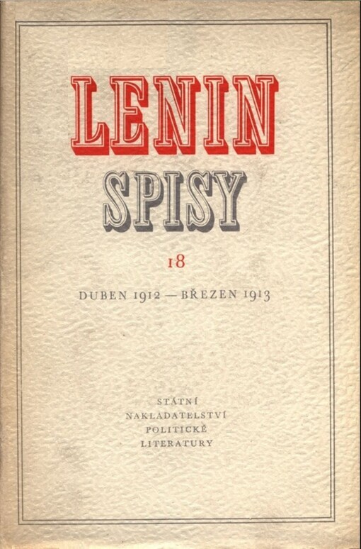 Spisy.Sv. 18,Duben 1912 - březen 1913, Svazek 18, Duben 1912 - březen 1913