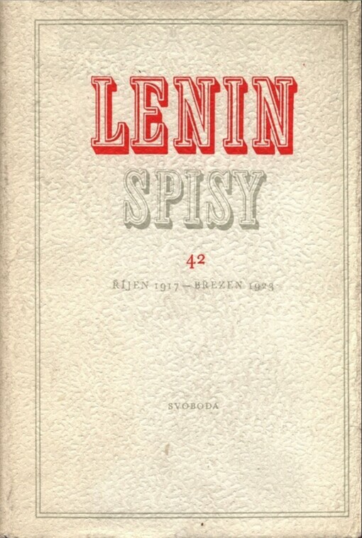 Spisy.Sv. 42,Říjen 1917 - březen 1923, Sv. 42, Říjen 1917 - březen 1923