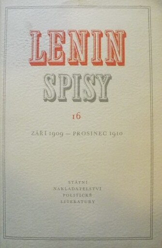 Spisy.Sv. 16,Září 1909 - prosinec 1910, Svazek 16, Září 1909 - prosinec 1910