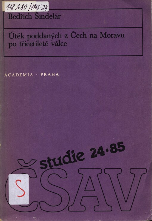 Útěk poddaných z Čech na Moravu po třicetileté válce