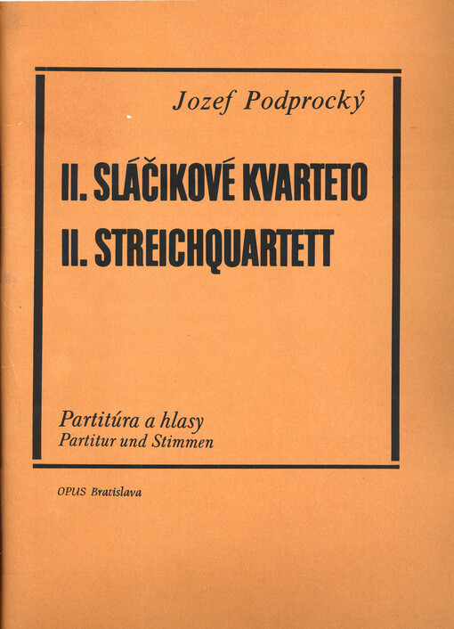 II. sláčikové kvarteto = II. Streichquartett