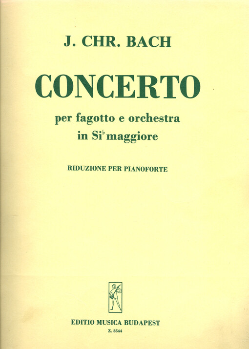 Concerto per fagotto e orchestra in si♭ maggiore : riduzione per pianoforte