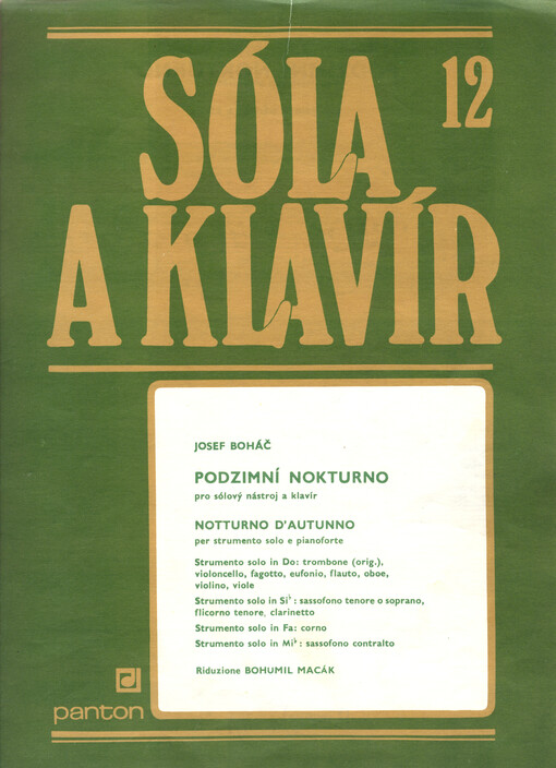 Podzimní nokturno : pro sólový nástroj a klavír