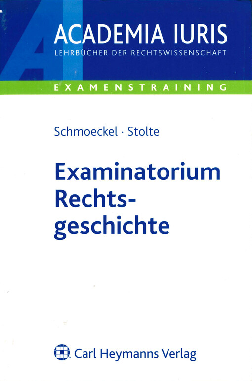 Examinatorium Rechtsgeschichte
