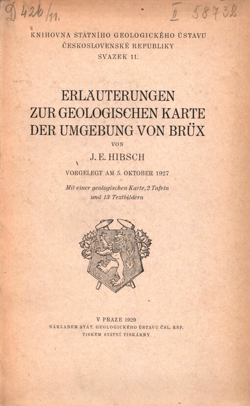 Erläuterungen zur geologischen Karte der Umgebung von Brüx