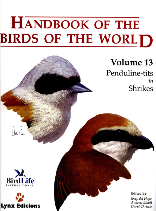 Handbook of the birds of the world, sv. 13