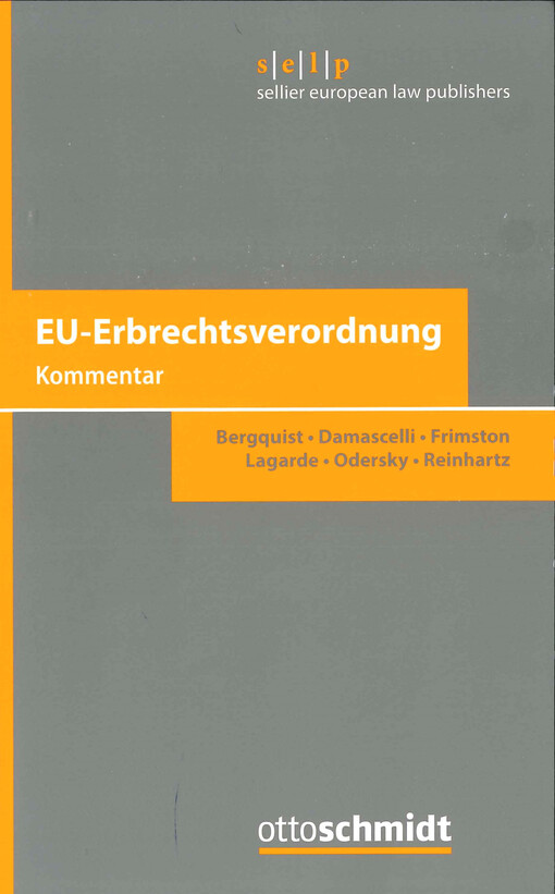 EU-Erbrechtsverordnung : Komnentar