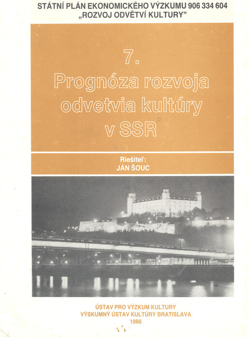 Prognóza rozvoja odvetvia kultúra v SSR
