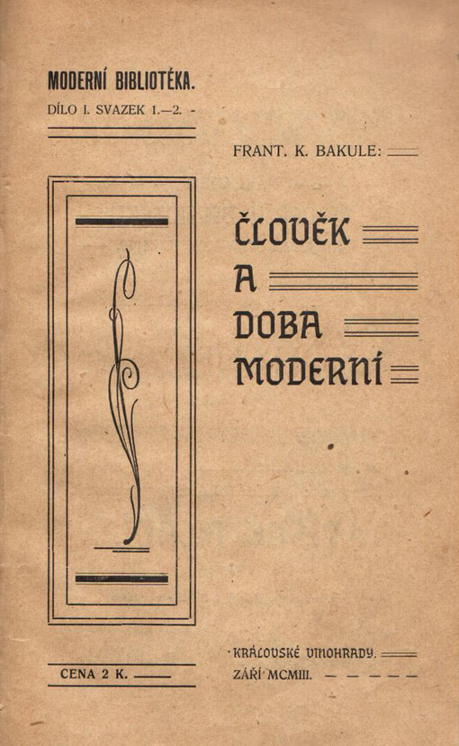 Člověk a doba moderní: fragmentární kapitoly