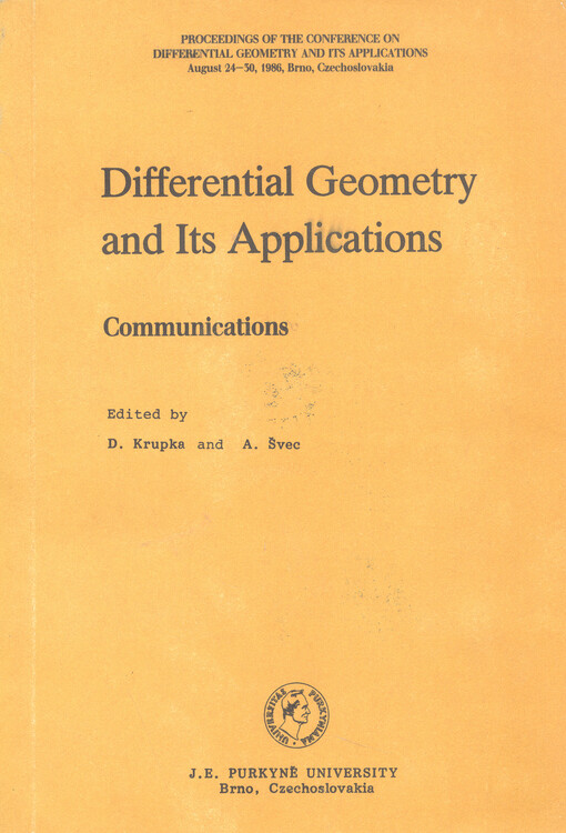 Differential geometry and its applications : communications
