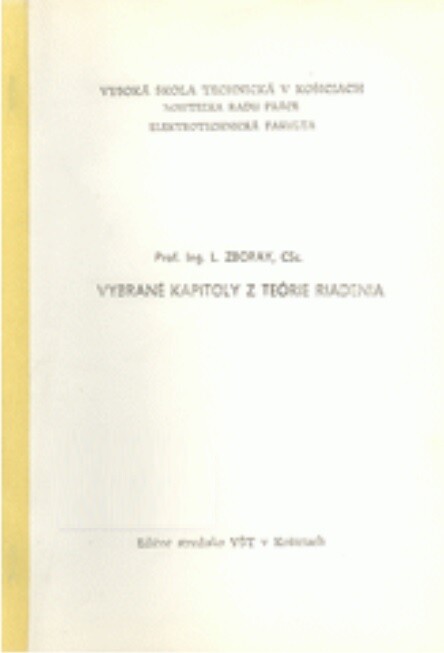 Vybrané kapitoly z teórie riadenia