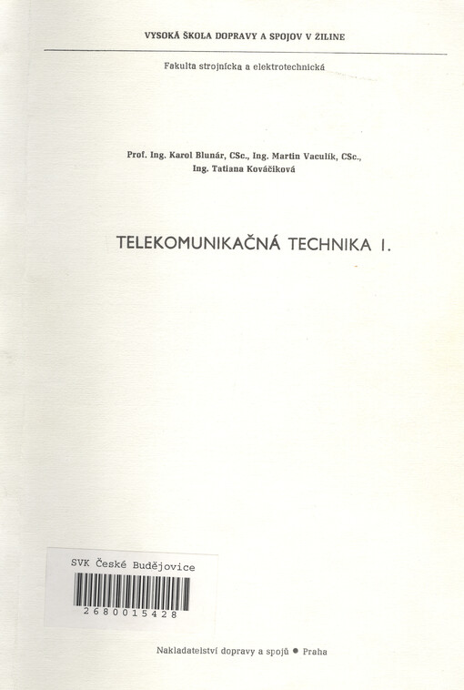 Telekomunikačná technika I