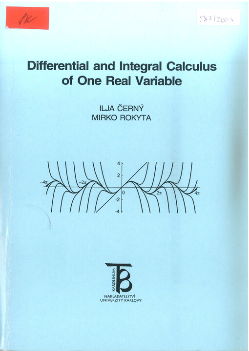 Differential and integral calculus of one real variable
