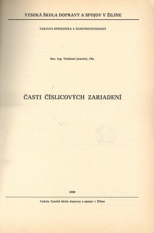 Časti číslicových zariadení