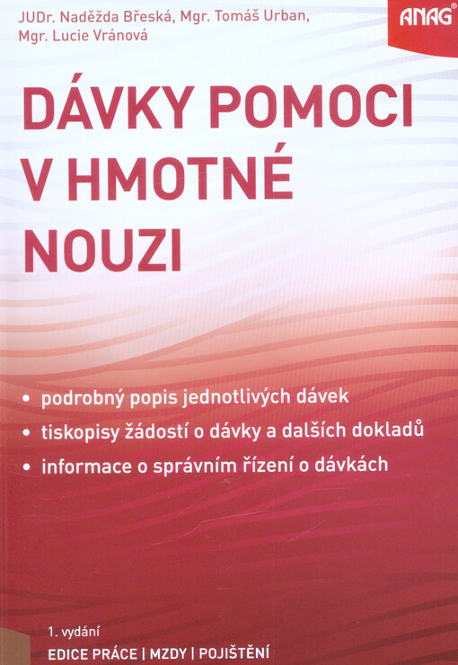 ANAG Dávky pomoci v hmotné nouzi 2019