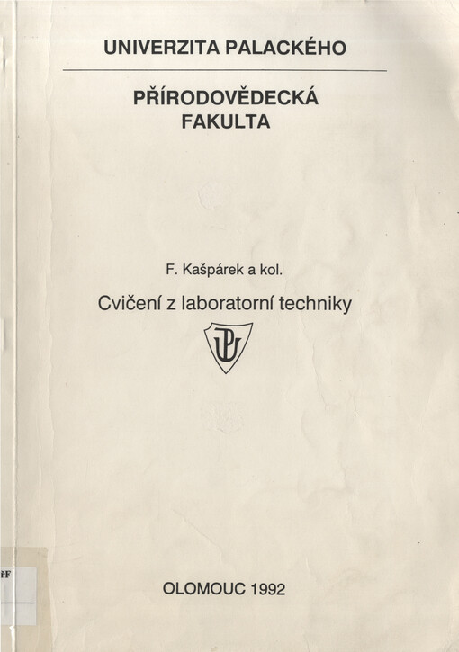 Cvičení z laboratorní techniky : Určeno pro stud. 1. roč. chemie PřF UP