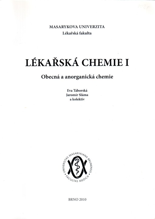 Lékařská chemie I: obecná a anorganická chemie