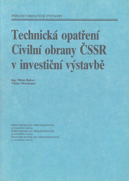 Technická opatření civilní obrany ČSSR v investiční výstavbě