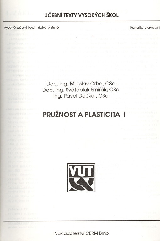 Pružnost a plasticita I