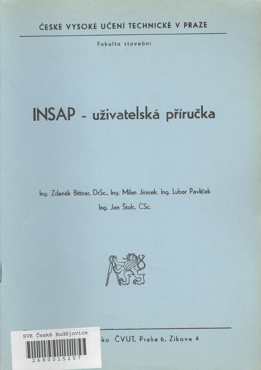 INSAP - uživatelská příručka: určeno pro stud. fak. stavební