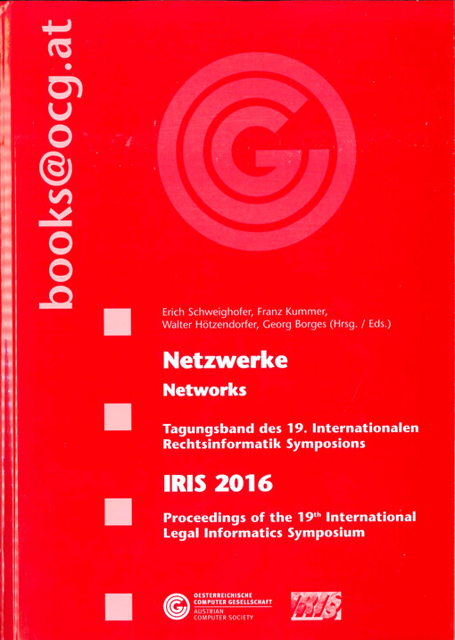 Netzwerke : Tagungsband des 19. Internationalen Rechtsinformatik Symposions IRIS 2016