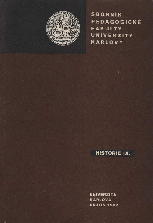 Sborník Pedagogické fakulty Univerzity Karlovy.Historie