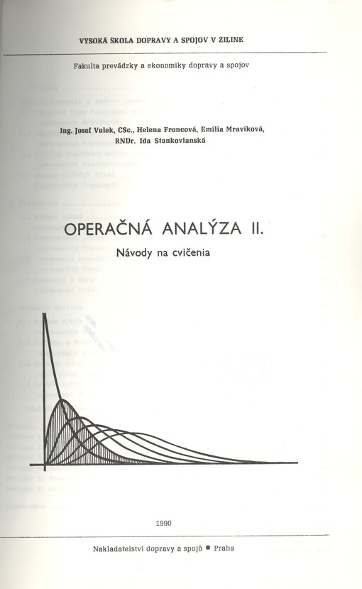 Operačná analýza II. : návody na cvičenia
