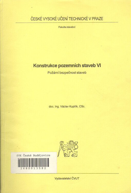 
  Konstrukce pozemních staveb 80
  : Požární bezpečnost staveb