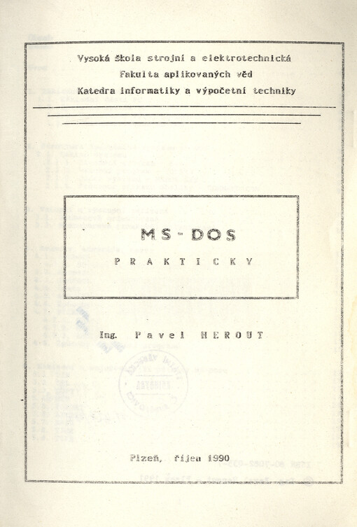 MS-DOS prakticky