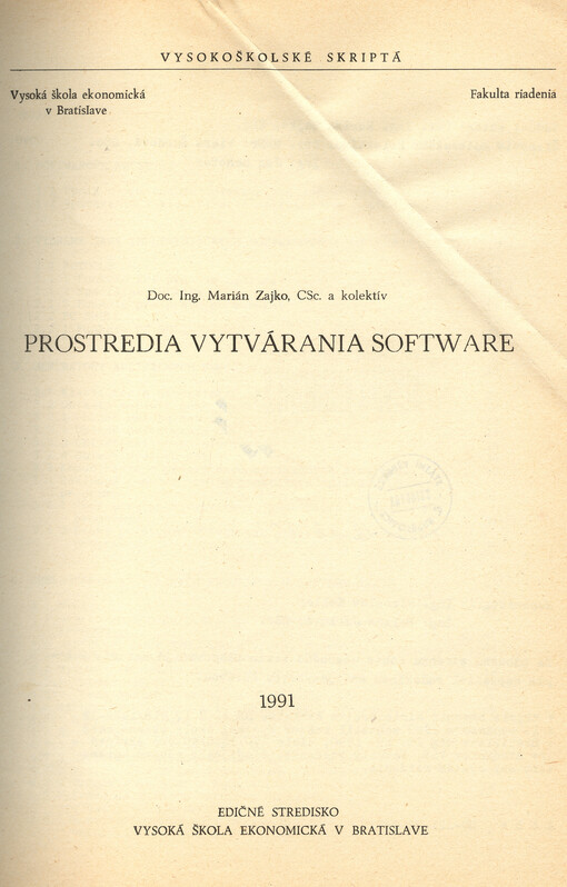 Prostredia vytvárania software