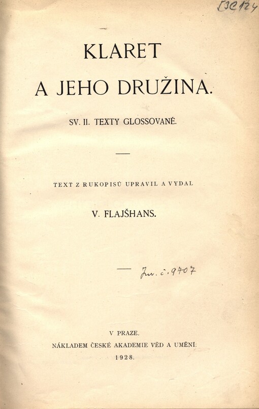 Klaret a jeho družina.
