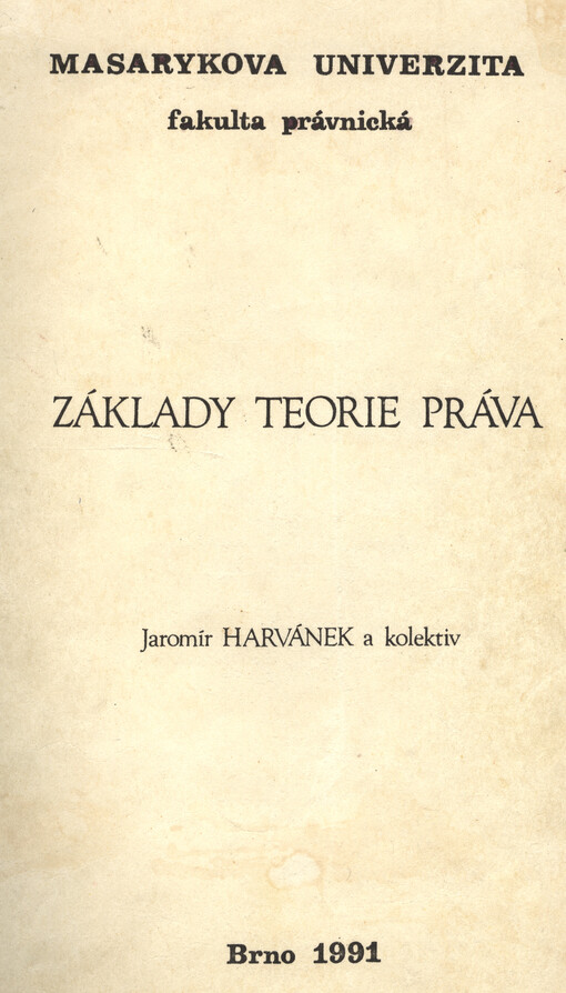 Základy teorie práva