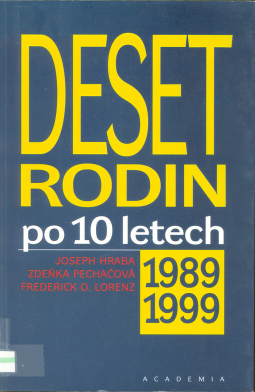 Deset rodin po 10 letech :1989-1999 : (studie)