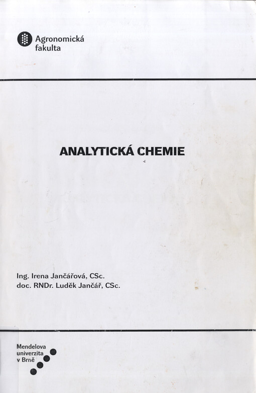 Analytická chemie