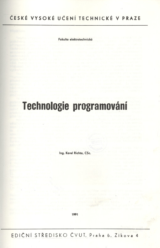 Technologie programování