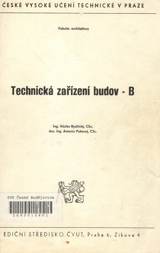 Technická zařízení budov - B