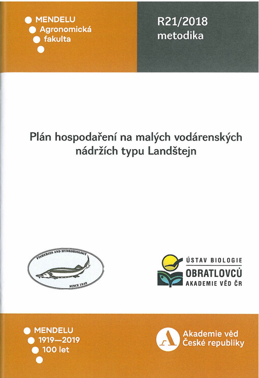 Plán hospodaření na malých vodárenských nádržích typu Landštejn