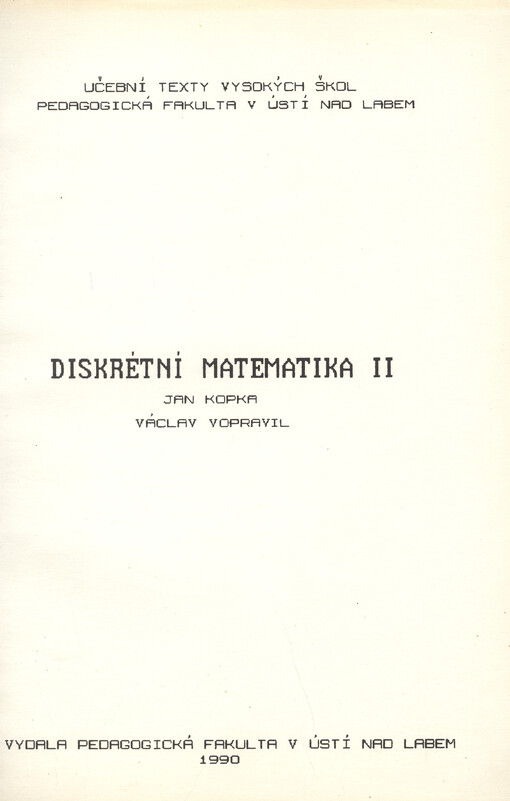 Diskrétní matematika II