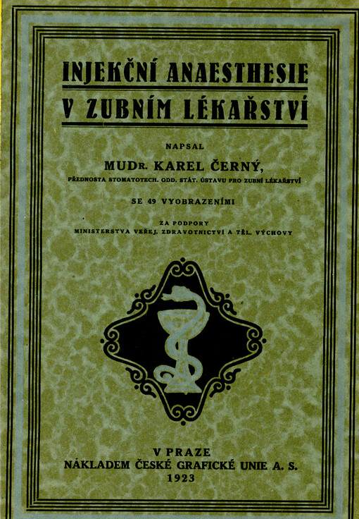 Injekční anaesthesie v zubním lékařství