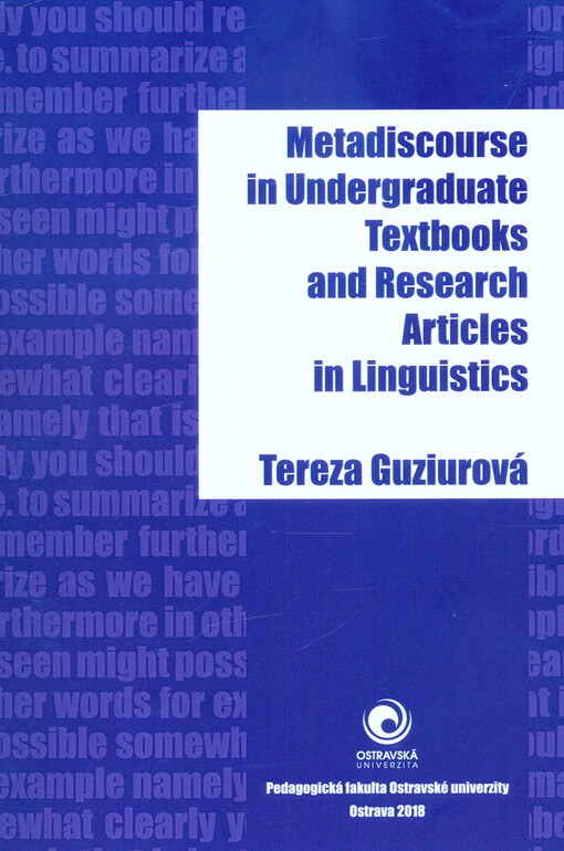 Metadiscourse in undergraduate textbooks and research articles in linguistics